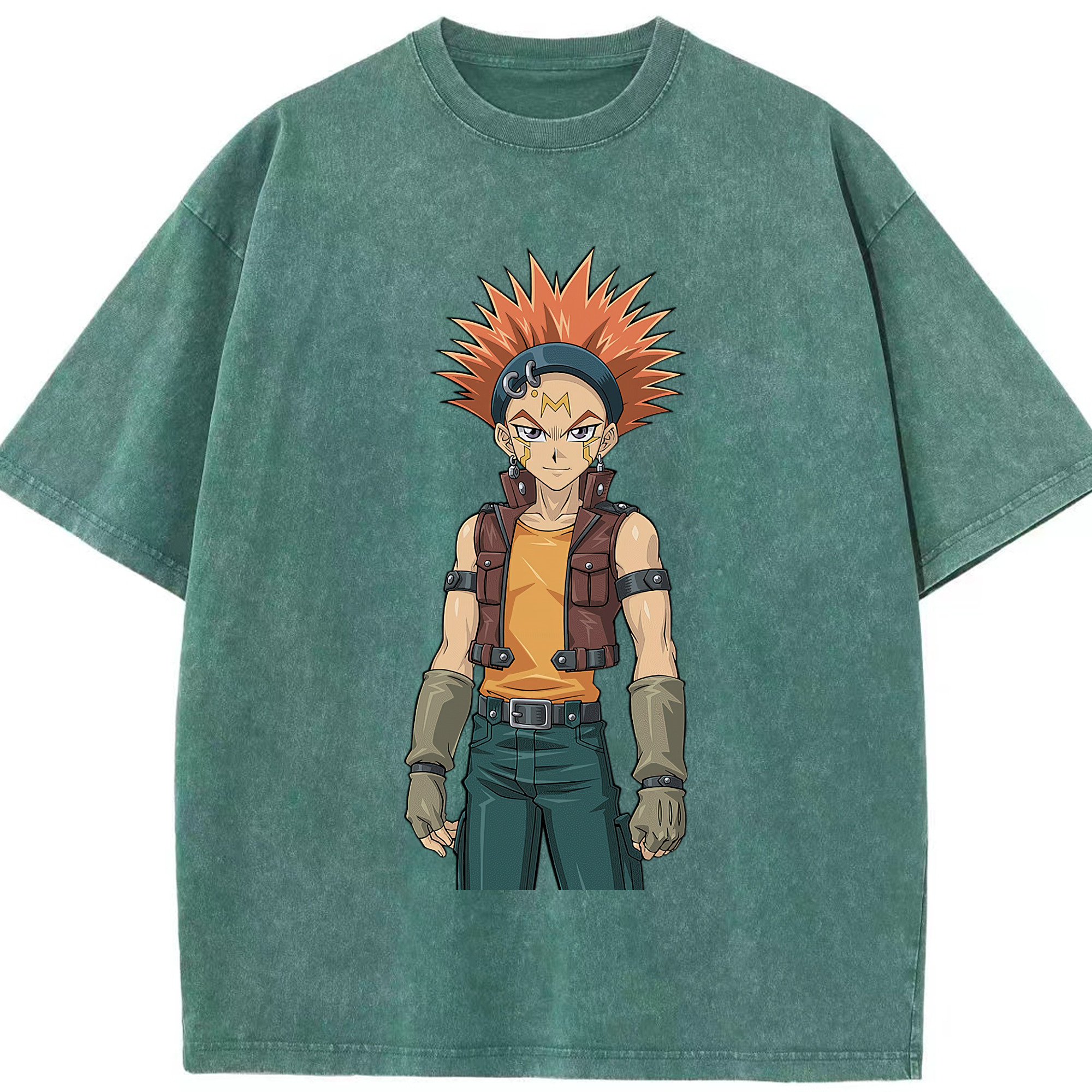 （画像用） 遊☆戯☆王 Yu-Gi-Oh! 綿100% ヴィンテージ風 半袖Tシャツ（フロントプリント）